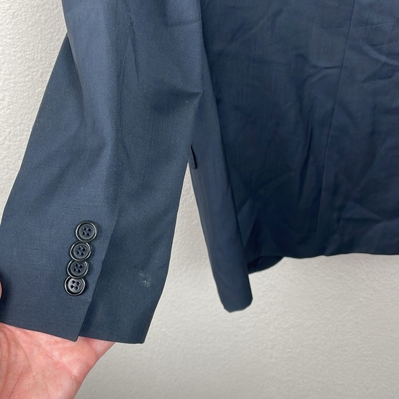 Jack Emerson Navy Blue Wool Blazer Suit Jacket G Napol IT Sz 46 - Picture 3 of 14